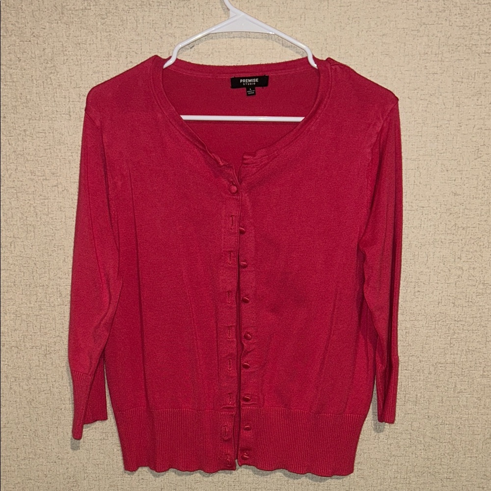 Premise Studio Pink Cardigan